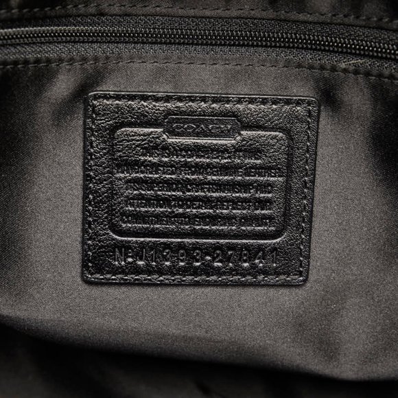 Coach Carriage Handbag Shoulder Bag 27841 Black White Leather Women's COACH - Picture 8 of 9